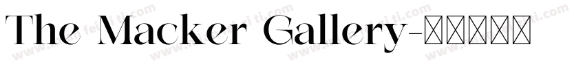 The Macker Gallery字体转换